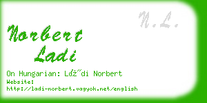 norbert ladi business card